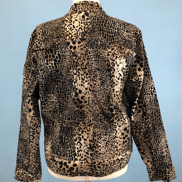 Leopard Print Jacket - Open Face - Excellent Condition - Size 2 - Chico's - Picture 2 of 3